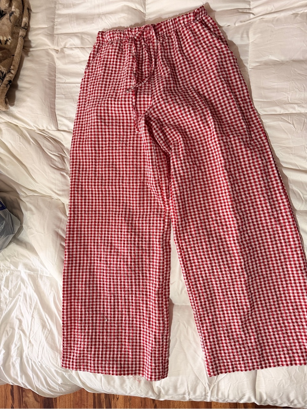 Women’s Red Gingham Casual Pants